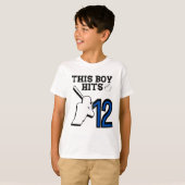 サッカー誕生日- 12歳の少年 – 12誕生日 Tシャツ (正面フル)