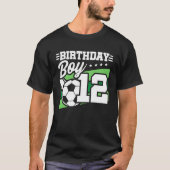 サッカー誕生日- 12歳の少年 – 12誕生日 Tシャツ (正面)