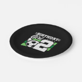 サッカー誕生日- 2歳の女の子 – 2歳の誕生日 ペーパープレート (アングル)