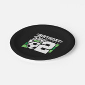 サッカー誕生日- 2歳の少年 – 2歳の誕生日 ペーパープレート (アングル)