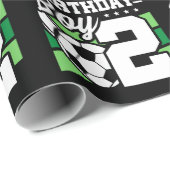 サッカー誕生日- 2歳の少年 – 2歳の誕生日 ラッピングペーパー (ロールコーナー)