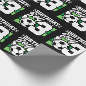 サッカー誕生日- 3歳の少年 – 3歳の誕生日 ラッピングペーパー (角)