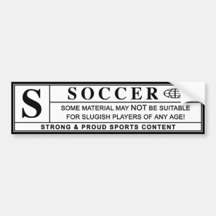 サッカー警告のレーベル バンパーステッカー