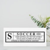 サッカー警告のレーベル 招待状 (スタンド正面)