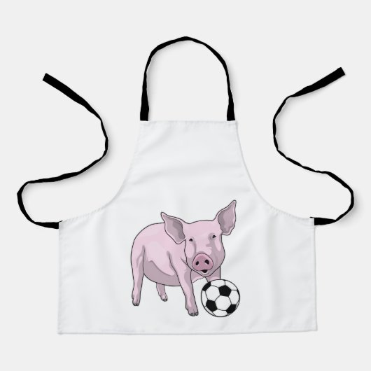 サッカー豚 エプロン (正面)