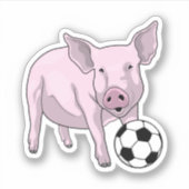 サッカー豚 シール (正面)