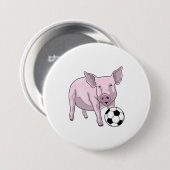 サッカー豚 缶バッジ (正面&裏面)