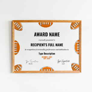サッカー賞状、MVP ポスター