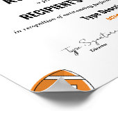 サッカー賞状、MVP ポスター (角)