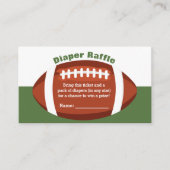 サッカー赤ちゃんシャワーおむつラッフルチケット エンクロージャーカード (正面)