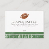 サッカー赤ちゃんシャワーおむつラッフルチケット エンクロージャーカード (正面)