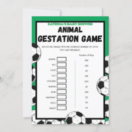 サッカー赤ちゃんシャワーゲーム，サッカー – 編集可能な名前， 招待状