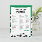 サッカー赤ちゃんシャワーゲーム，サッカー – 編集可能な名前， 招待状 (スタンド正面)