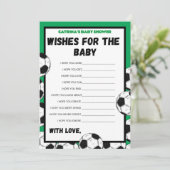 サッカー赤ちゃんシャワーゲーム，サッカー – 編集可能な名前， 招待状 (スタンド正面)