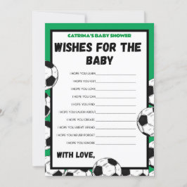 サッカー赤ちゃんシャワーゲーム，サッカー – 編集可能な名前， 招待状