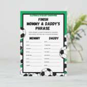 サッカー赤ちゃんシャワーゲーム，サッカー – 編集可能な名前， 招待状 (スタンド正面)