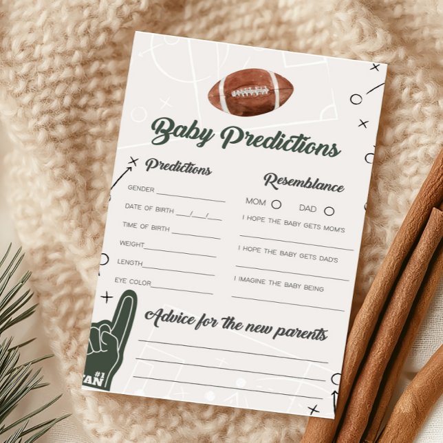 サッカー赤ちゃんシャワーベビー予測ゲーム (Football Sports Baby Shower Baby Predictions Game )