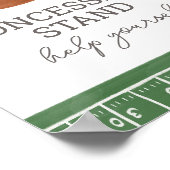 サッカー赤ちゃんシャワー譲歩スタンドの看板 ポスター (角)