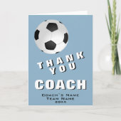 サッカー赤面ブルーサンキューコーチカード サンキューカード (正面)