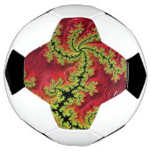 サッカー走ボールを通る川 サッカーボール (回転)