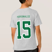 サッカー蹴が君の目標に – 緑 Tシャツ (裏面)