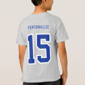 サッカー蹴のYou to Your Goalie - Blue Tシャツ (裏面)