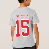 サッカー蹴のYou to Your Goalie - Red Tシャツ (裏面)