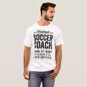 サッカー退職したコーチ Tシャツ (正面フル)