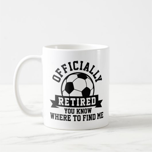 サッカー退職した公式 コーヒーマグカップ (左)