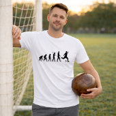 サッカー進化のシルエット; フットボール進化 Tシャツ