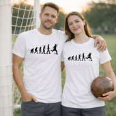 サッカー進化のシルエット; フットボール進化 Tシャツ
