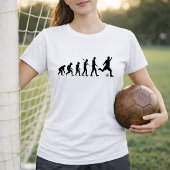 サッカー進化のシルエット; フットボール進化 Tシャツ