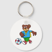 サッカー遊の熊のスポーツ衣装 キーホルダー (裏面)