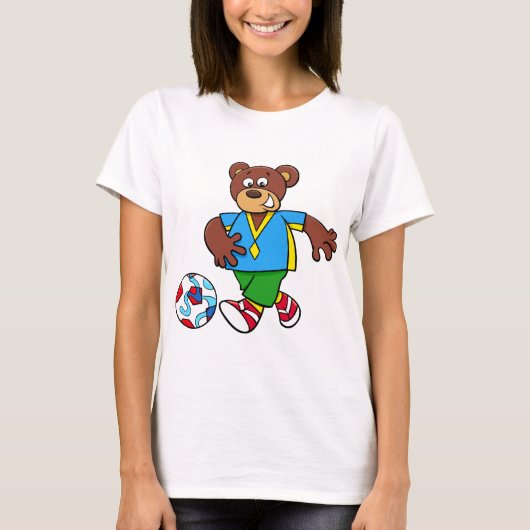 サッカー遊の熊のスポーツ衣装 Tシャツ (正面)