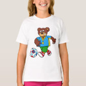 サッカー遊の熊のスポーツ衣装 Tシャツ (正面)
