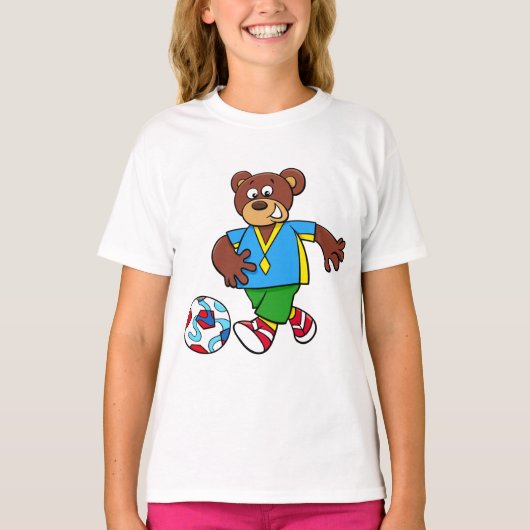 サッカー遊の熊のスポーツ衣装 Tシャツ (正面)