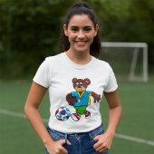 サッカー遊の熊のスポーツ衣装 Tシャツ