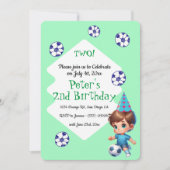 サッカー遊の誕生日パーティー 招待状 (正面)