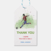サッカー遊誕生日ギフトラベル ギフトタグ (正面)