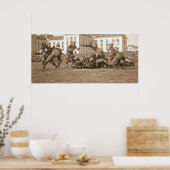 サッカー遊1920セピア ポスター (キッチン)