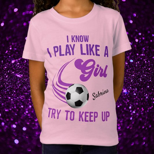 サッカー遊：女の子のようにTシャツを保アップしよう Tシャツ