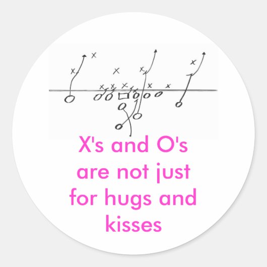 サッカー遊、XとOは…、ないカスタマイズ。 ラウンドシール (正面)