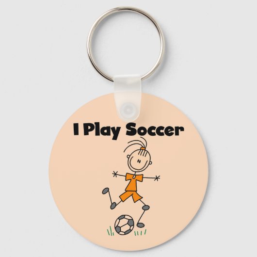サッカー遊Tシャツとギフトの少女I キーホルダー (正面)