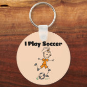 サッカー遊Tシャツとギフトの少女I キーホルダー (正面)