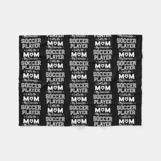 サッカー選お気に入りの手が私をママサッカーと呼ぶ フリースブランケット