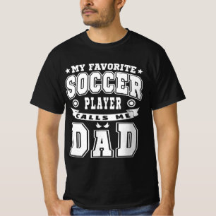 サッカー選お気に入りの手が私を呼ぶパパ文字 Tシャツ