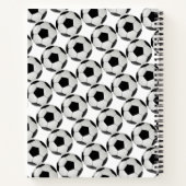 サッカー選パーソナライズされた手チームの写真コラージュ ノートブック (裏面)