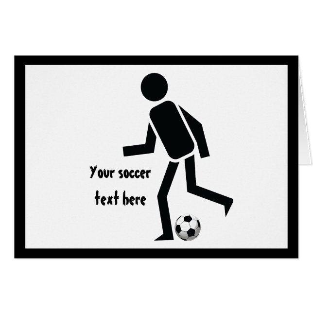 サッカー選手およびボールカスタムカード (正面横)