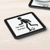 サッカー選手およびボールカスタム コースター (左側)