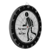 サッカー選手およびボールカスタム ダーツボード (正面左)